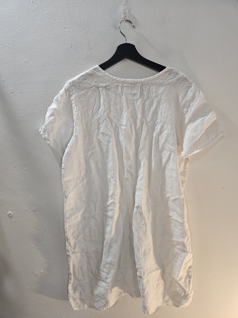 Flax White Linen Short-Sleeve Tunic - Picture 4 of 5